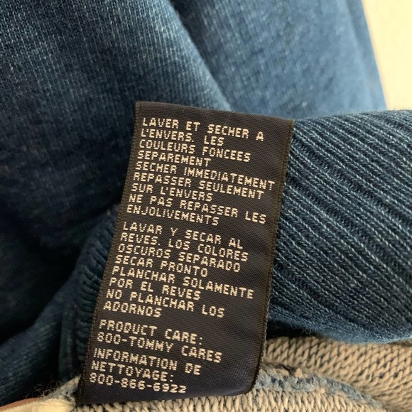 Tommy Hilfiger sweatshirt crewneck denim pullover size L - Picture 6 of 8